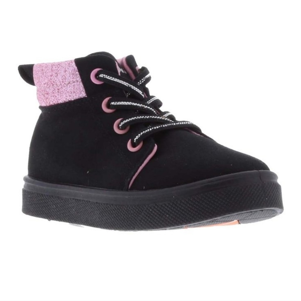 Oomphies Black and Pink Hi-Top 11Y
